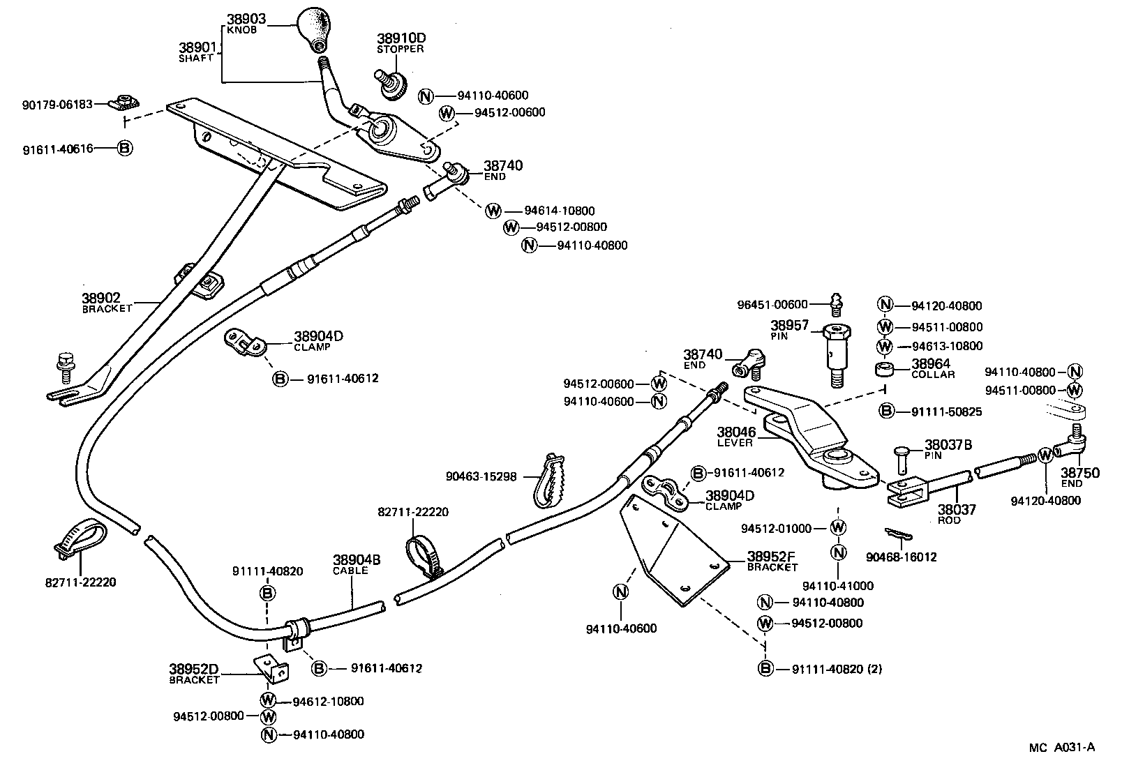  TOYOACE |  POWER TAKE OFF LEVER LINK