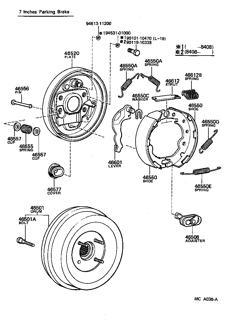  TOYOACE |  PARKING BRAKE CABLE