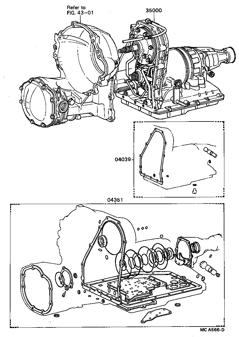  SPRINTER CARIB |  TRANSAXLE OR TRANSMISSION ASSY GASKET KIT ATM