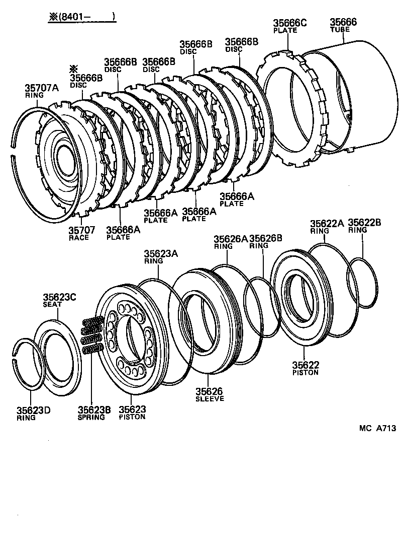  HIACE VAN WAGON |  BRAKE NO 3 1ST REVERSE BRAKE ATM
