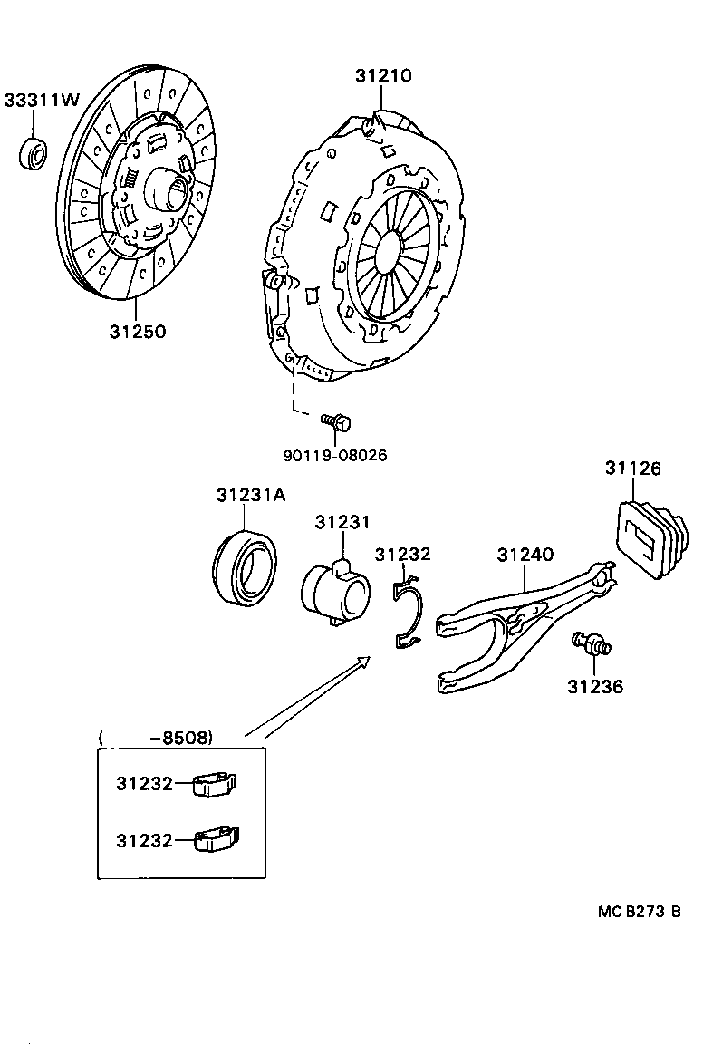  DYNA TOYOACE |  CLUTCH RELEASE FORK