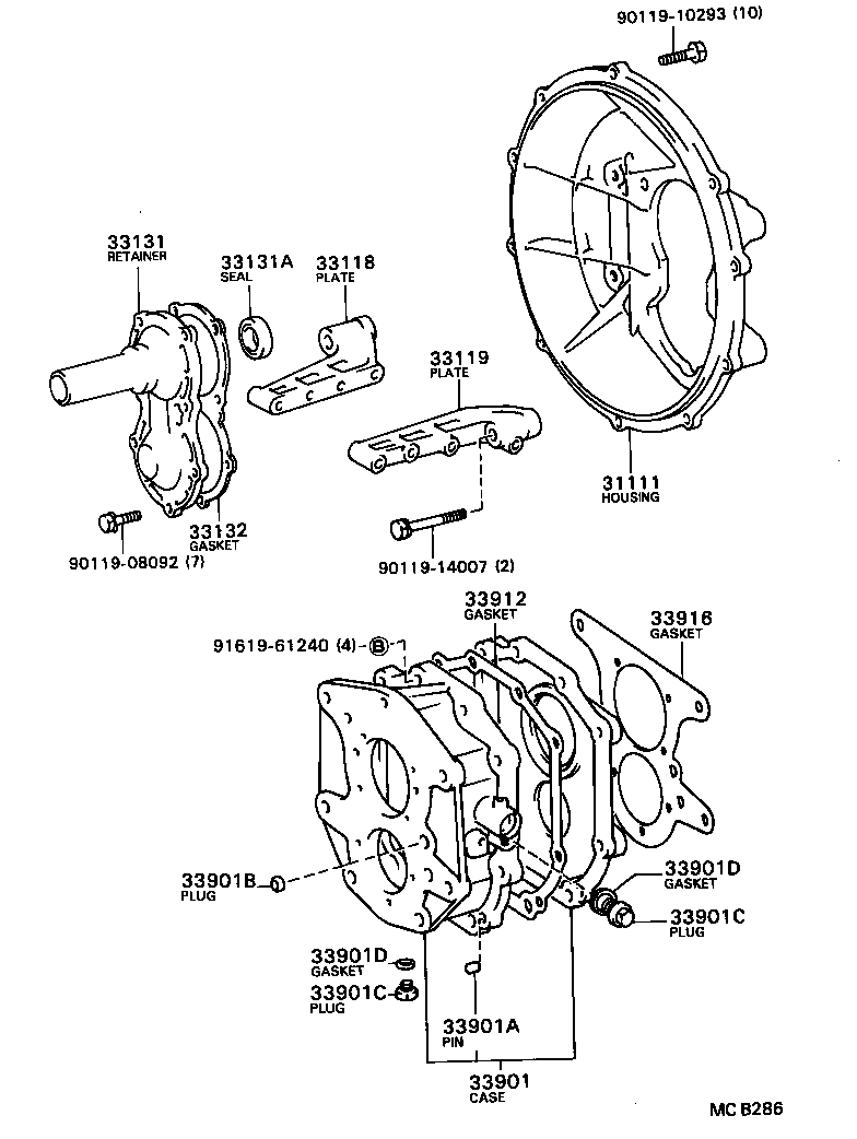  DYNA TOYOACE |  CLUTCH HOUSING TRANSMISSION CASE MTM
