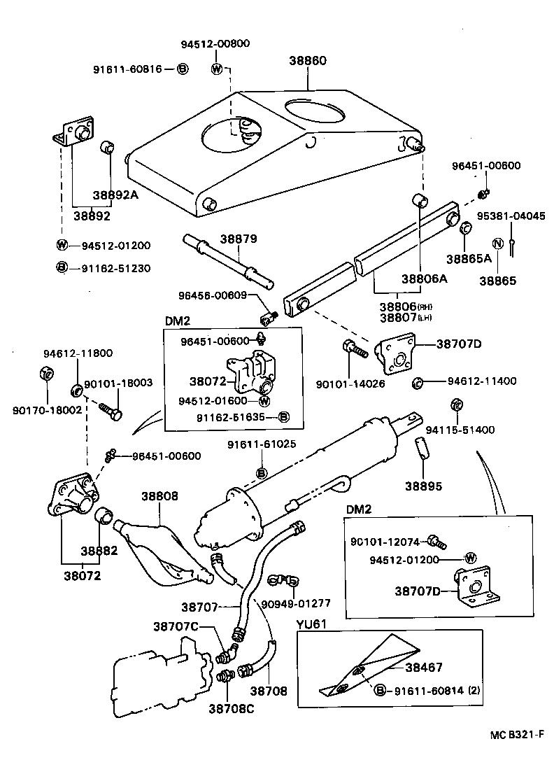  DYNA TOYOACE |  HOIST CYLINDER TRUNNION LIFT ARM