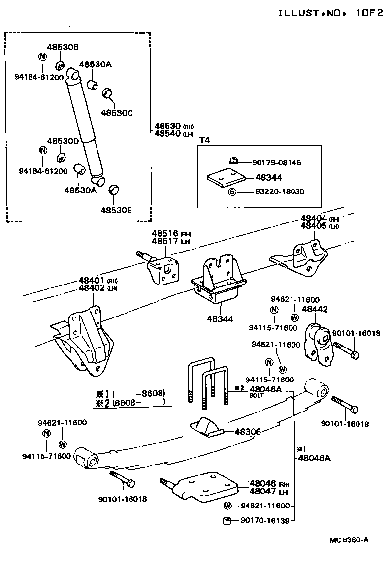  DYNA TOYOACE |  REAR SPRING SHOCK ABSORBER