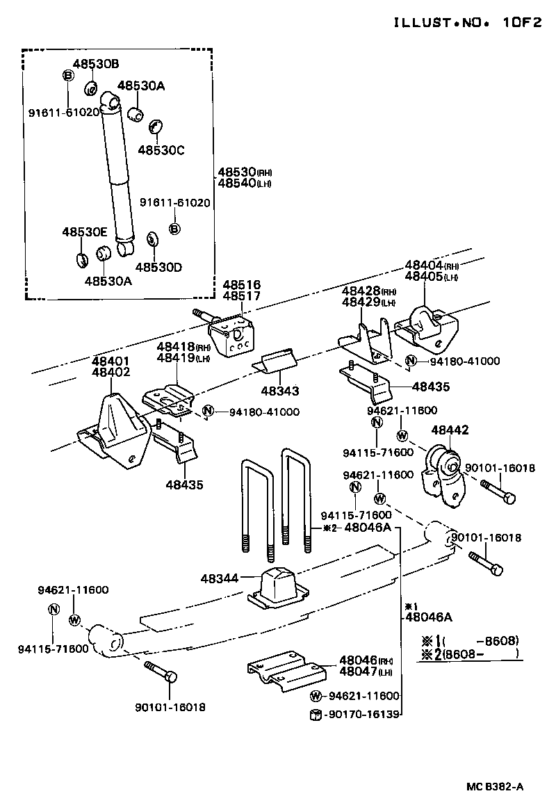  DYNA TOYOACE |  REAR SPRING SHOCK ABSORBER