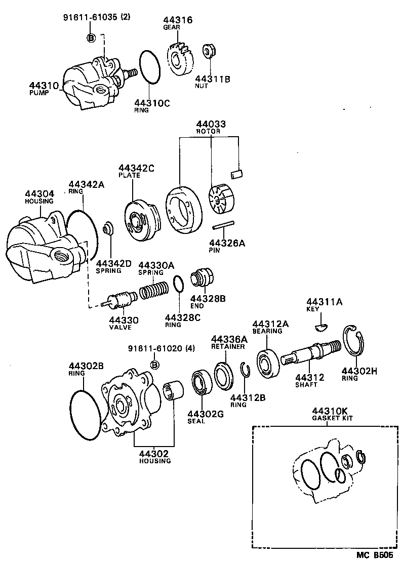  TOYOACE |  VANE PUMP RESERVOIR POWER STEERING