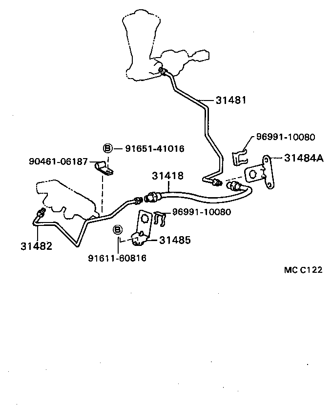  SPRINTER |  CLUTCH PEDAL FLEXIBLE HOSE