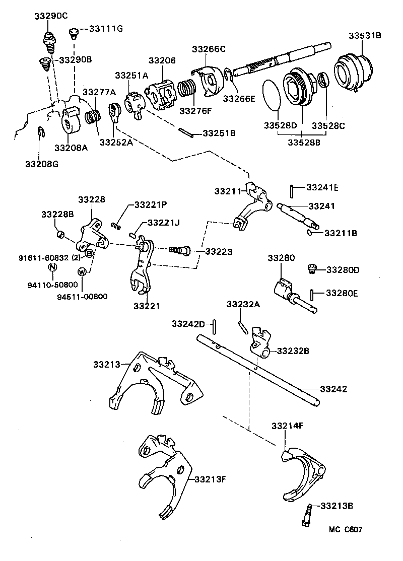  SPRINTER |  GEAR SHIFT FORK LEVER SHAFT MTM