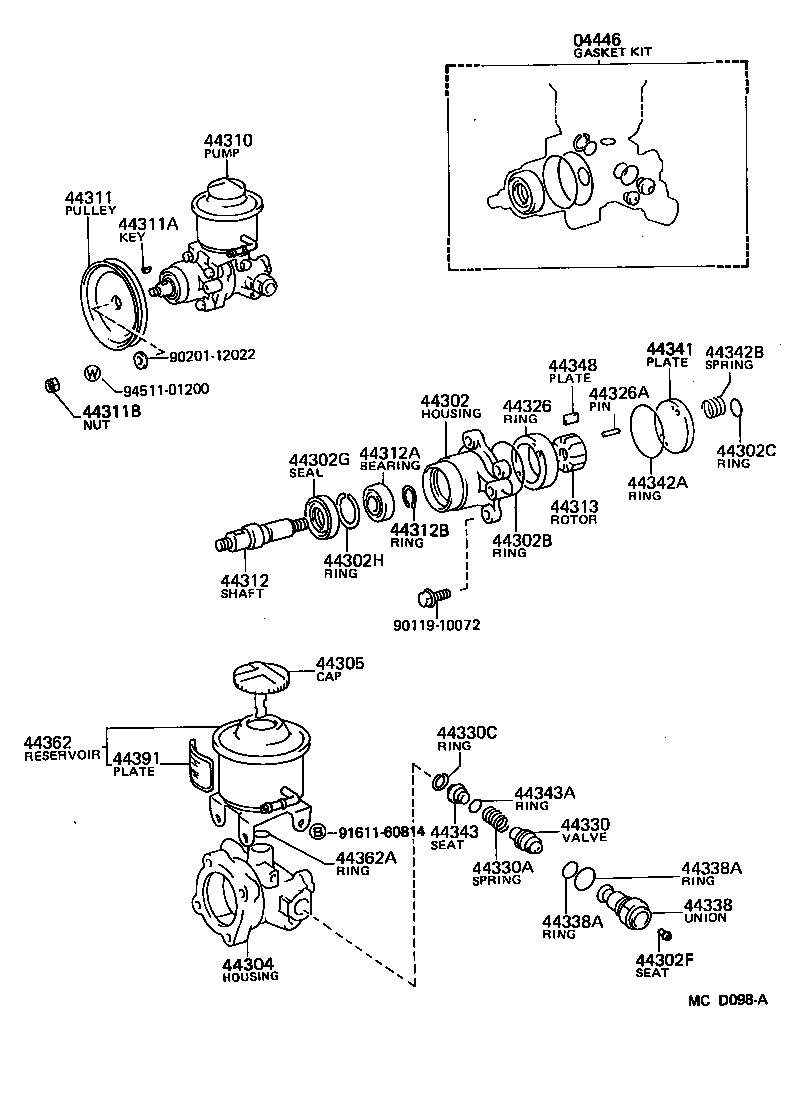  TOYOACE DYNA |  VANE PUMP RESERVOIR POWER STEERING