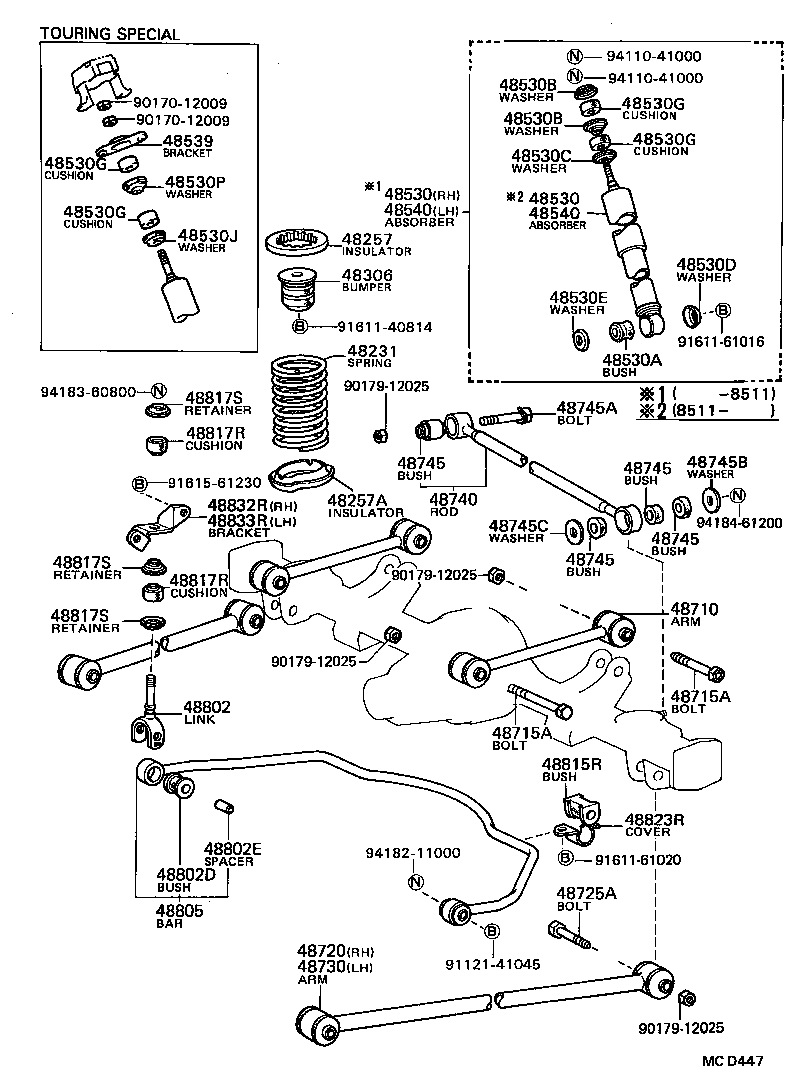  SPRINTER CARIB |  REAR SPRING SHOCK ABSORBER