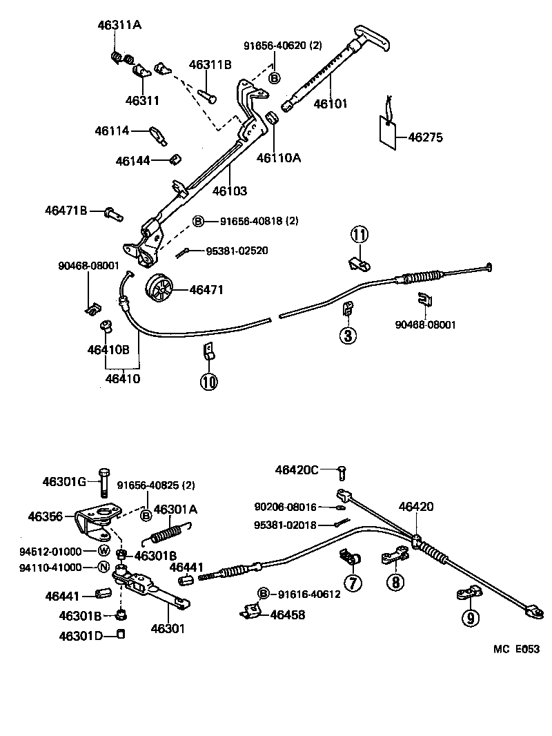  HIACE VAN WAGON |  PARKING BRAKE CABLE