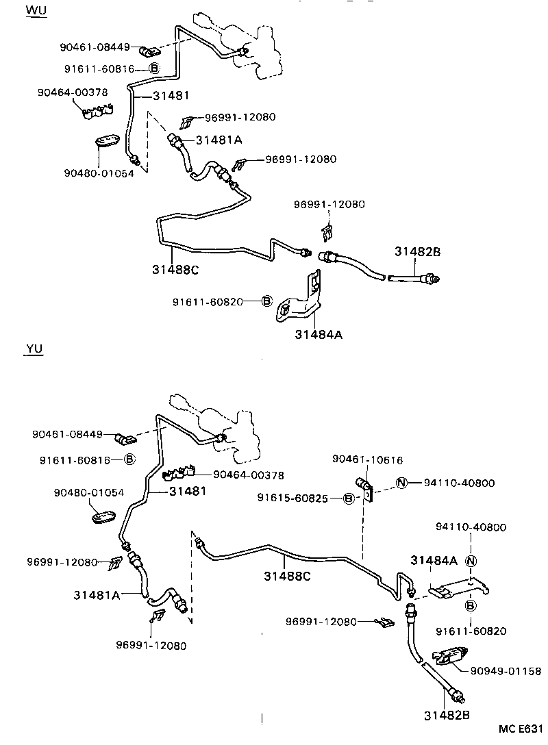  DYNA TOYOACE |  CLUTCH PEDAL FLEXIBLE HOSE