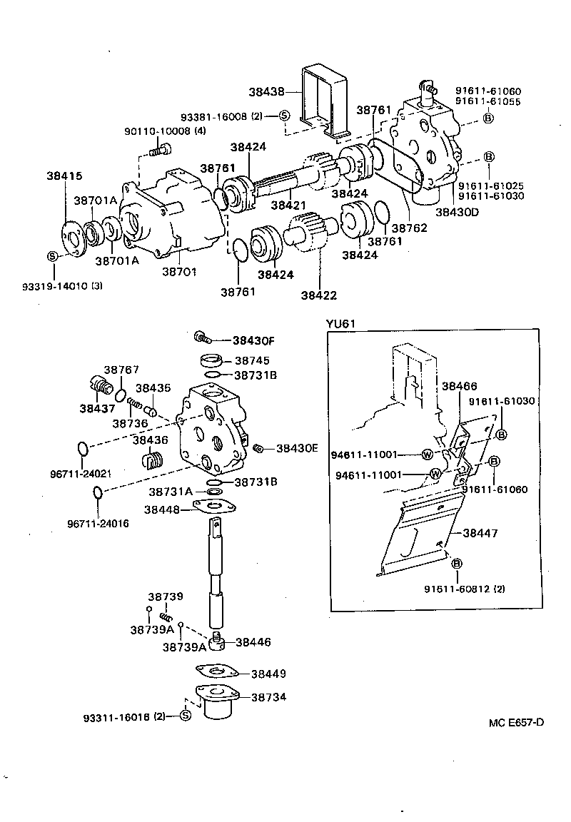  DYNA TOYOACE |  POWER TAKE OFF OIL PUMP