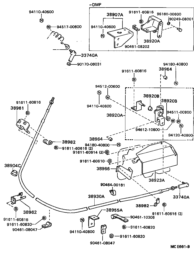  DYNA TOYOACE |  POWER TAKE OFF LEVER LINK