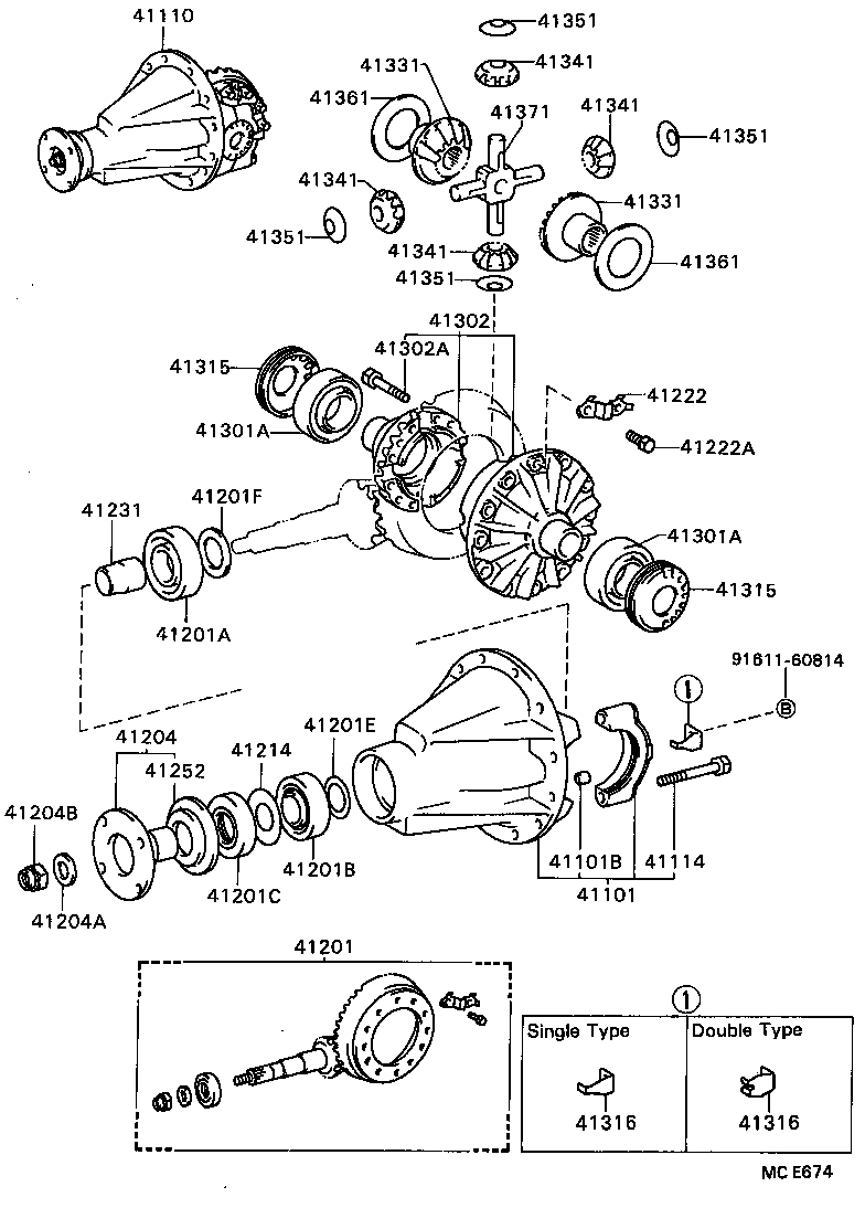  DYNA TOYOACE |  REAR AXLE HOUSING DIFFERENTIAL