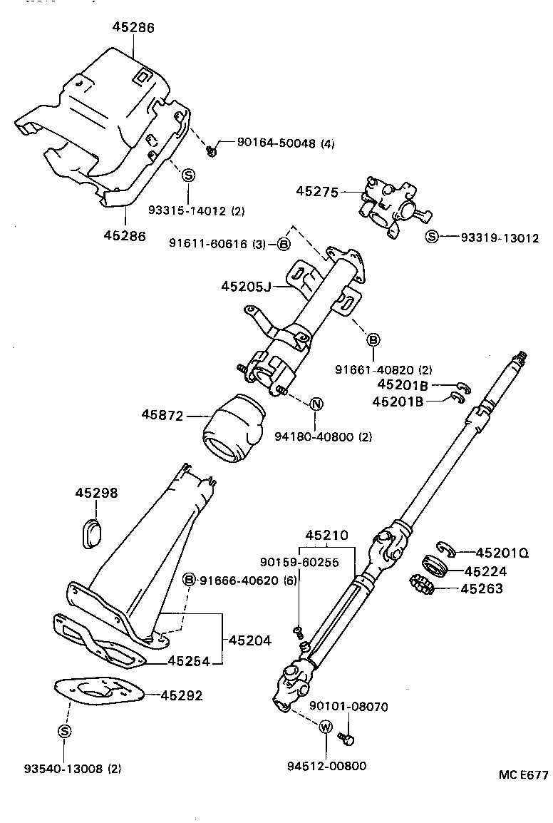  DYNA TOYOACE |  STEERING COLUMN SHAFT