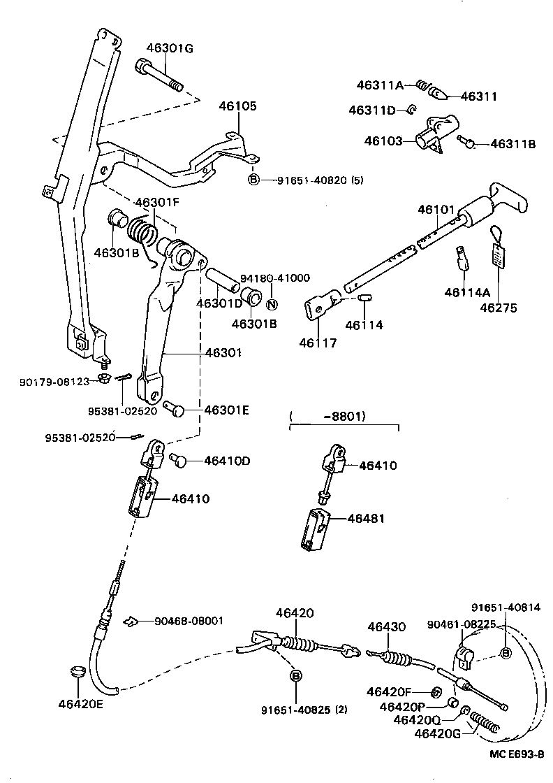 DYNA TOYOACE |  PARKING BRAKE CABLE