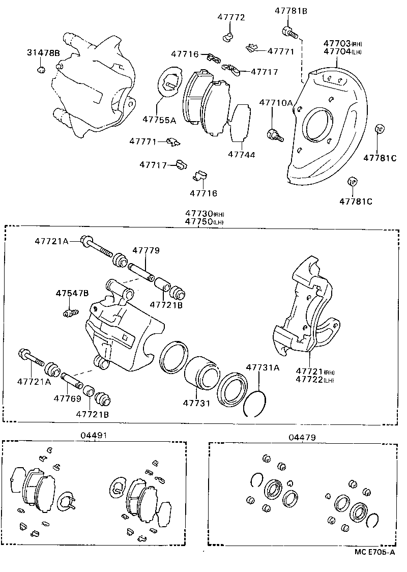  DYNA TOYOACE |  FRONT DISC BRAKE CALIPER DUST COVER