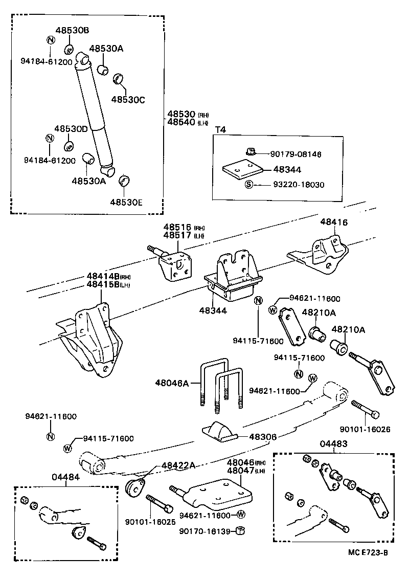  DYNA TOYOACE |  REAR SPRING SHOCK ABSORBER