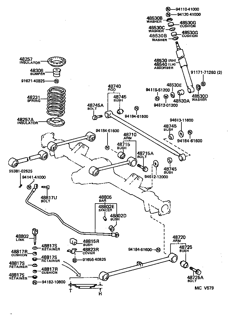  HIACE VAN WAGON |  REAR SPRING SHOCK ABSORBER