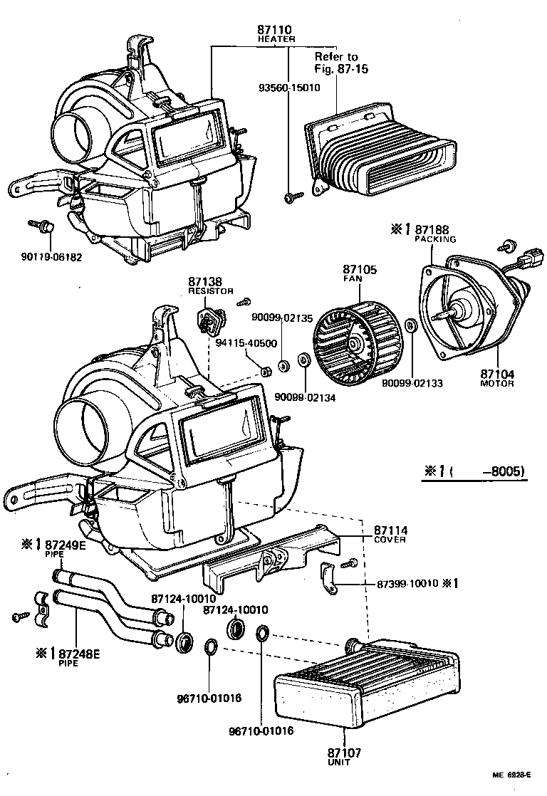  STARLET |  HEATING AIR CONDITIONING HEATER UNIT BLOWER