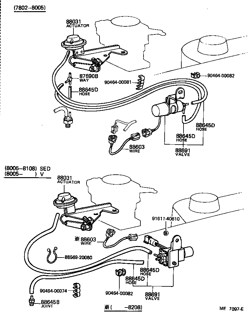  STARLET |  HEATING AIR CONDITIONING VACUUM PIPING