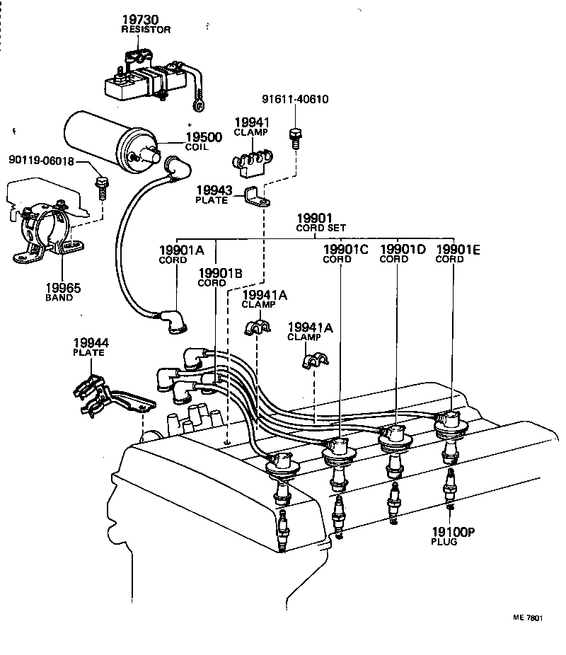  COROLLA |  IGNITION COIL SPARK PLUG