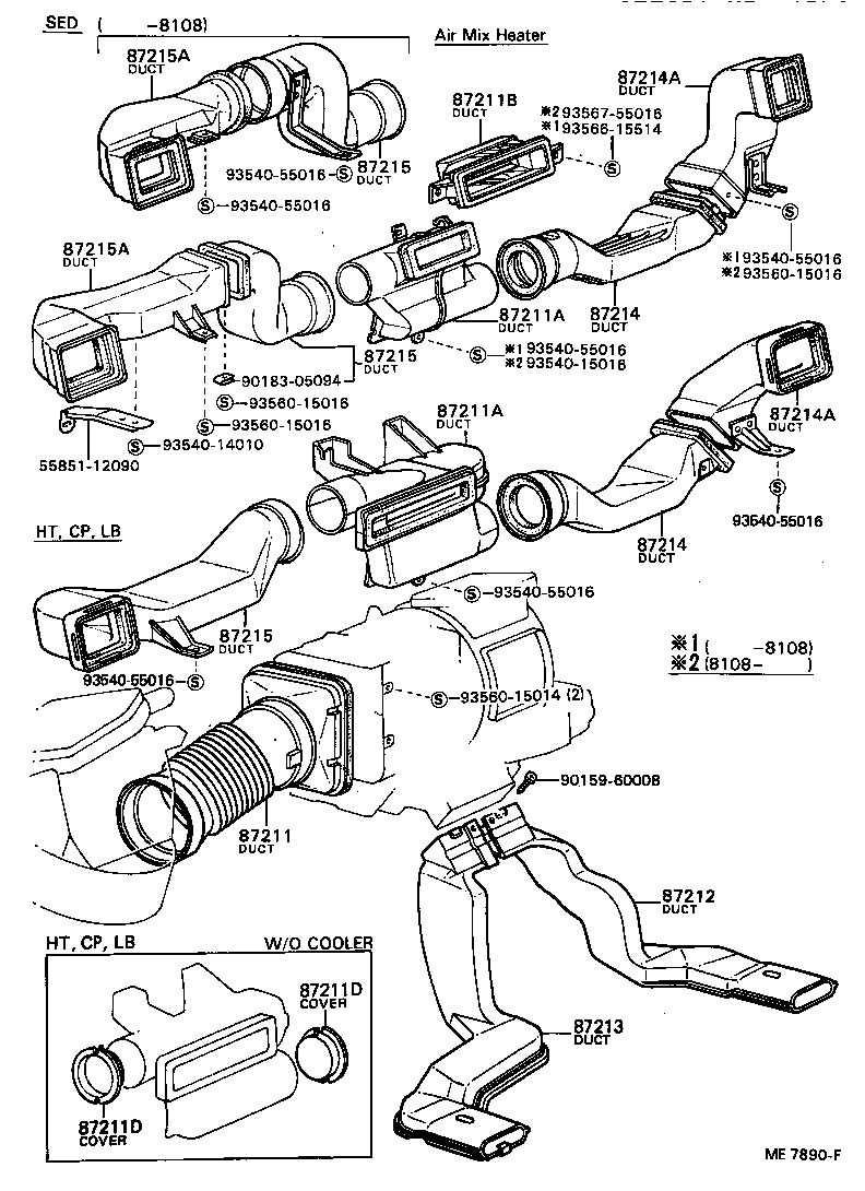  SPRINTER |  HEATING AIR CONDITIONING CONTROL AIR DUCT