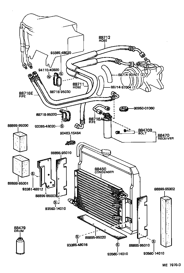  TOYOACE |  HEATING AIR CONDITIONING COOLER PIPING