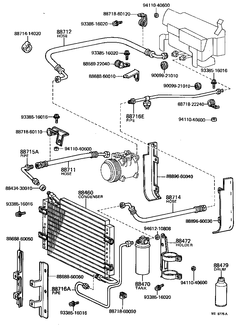  LAND CRUISER VAN |  HEATING AIR CONDITIONING COOLER PIPING