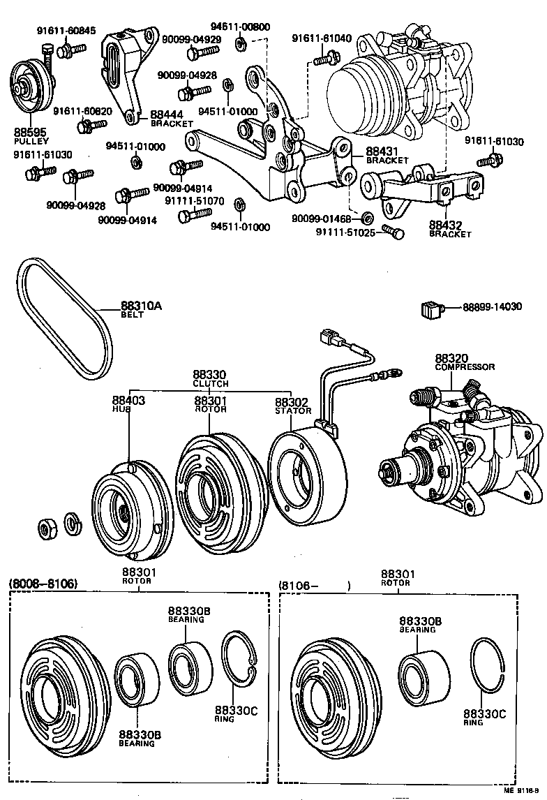  LAND CRUISER S T H T |  HEATING AIR CONDITIONING COMPRESSOR