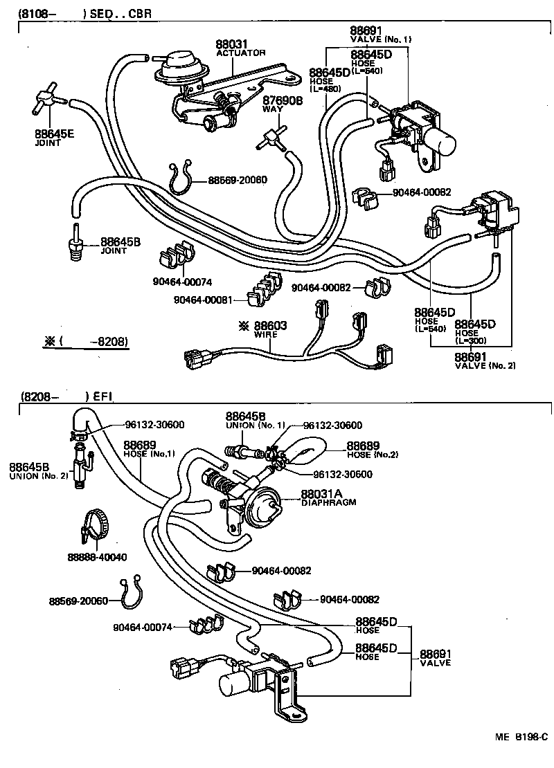  STARLET |  HEATING AIR CONDITIONING VACUUM PIPING
