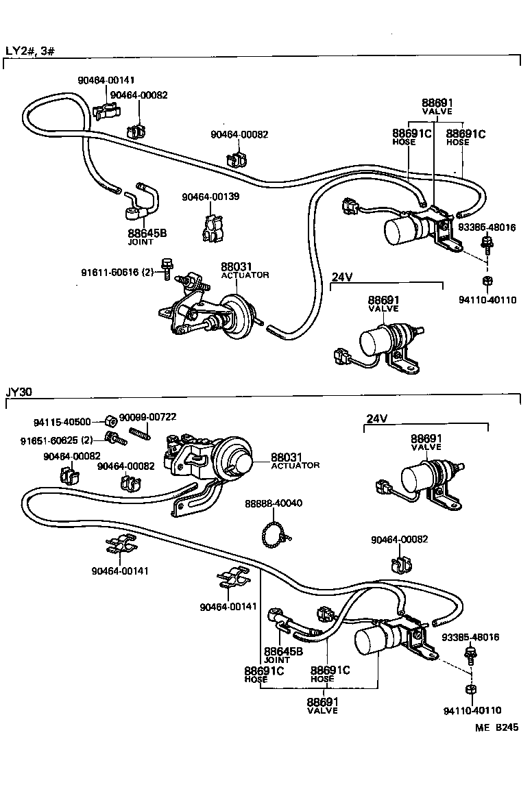  TOYOACE |  HEATING AIR CONDITIONING VACUUM PIPING