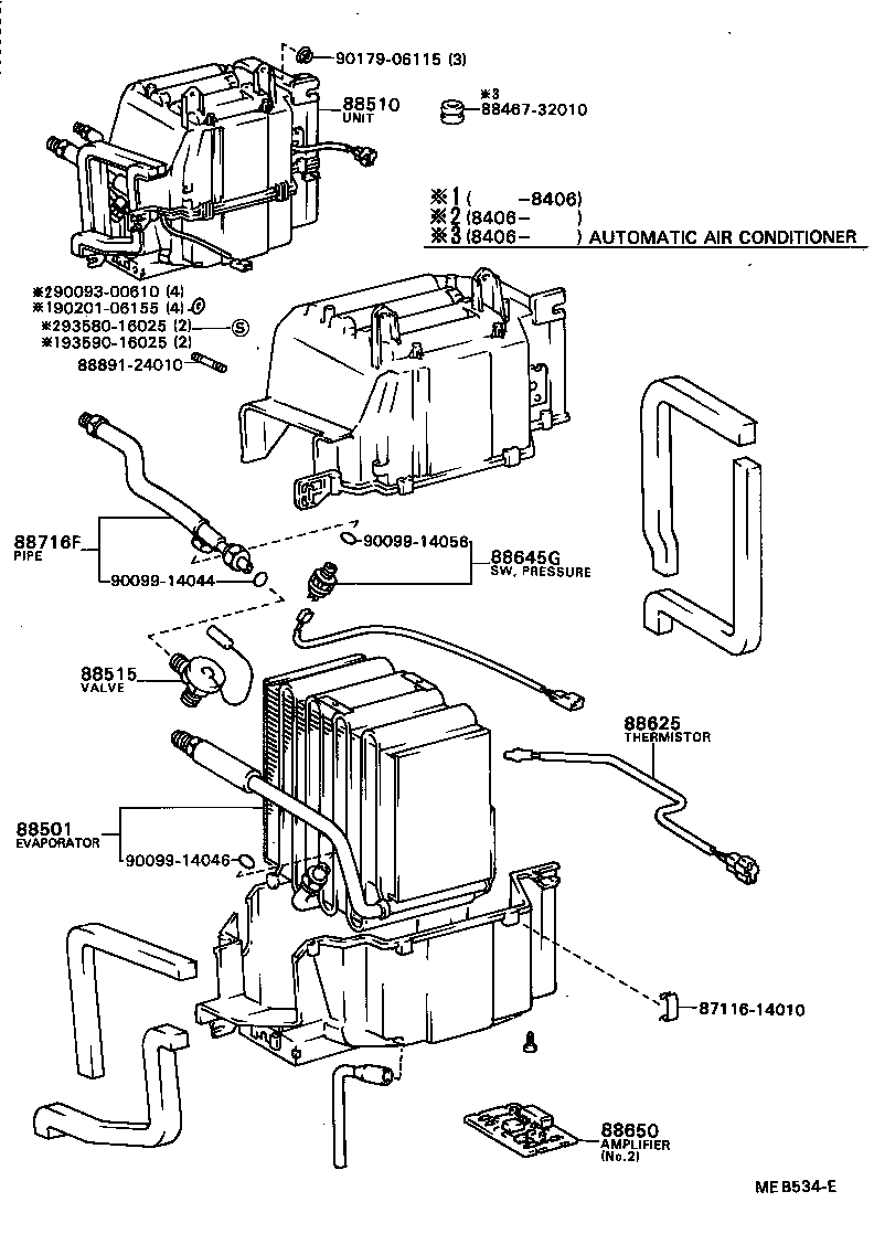  CAMRY VISTA |  HEATING AIR CONDITIONING COOLER UNIT