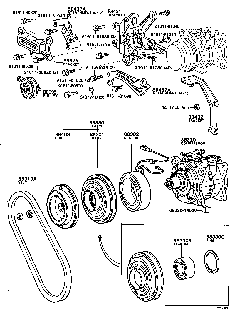  DYNA TOYOACE |  HEATING AIR CONDITIONING COMPRESSOR