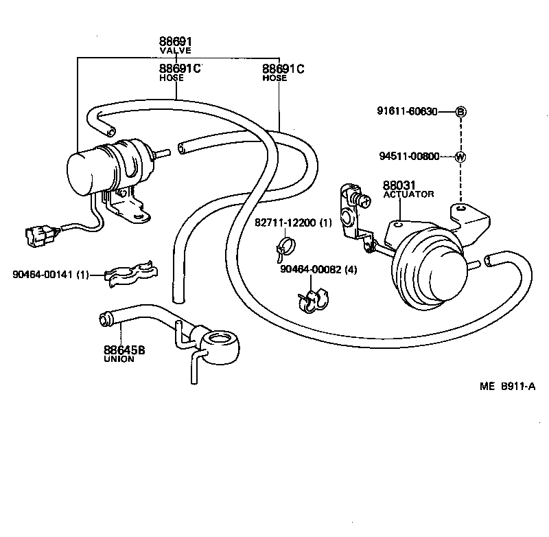  TOYOACE |  HEATING AIR CONDITIONING VACUUM PIPING