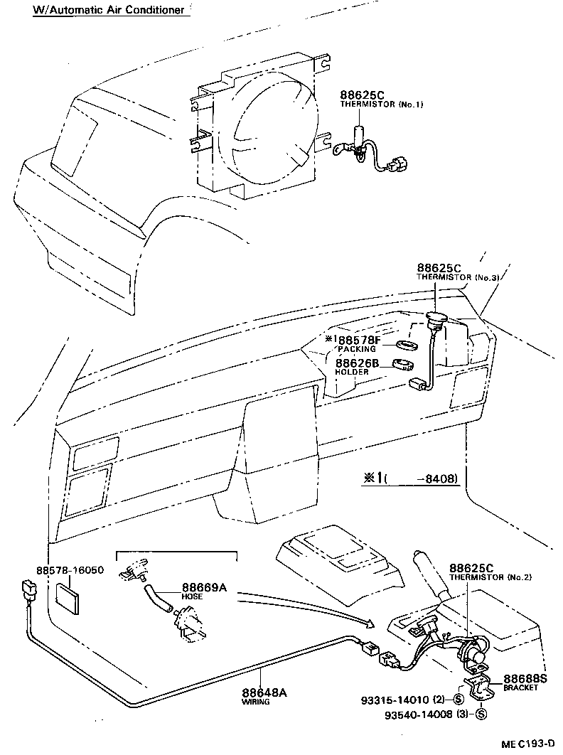  SPRINTER CARIB |  HEATING AIR CONDITIONING CONTROL AIR DUCT