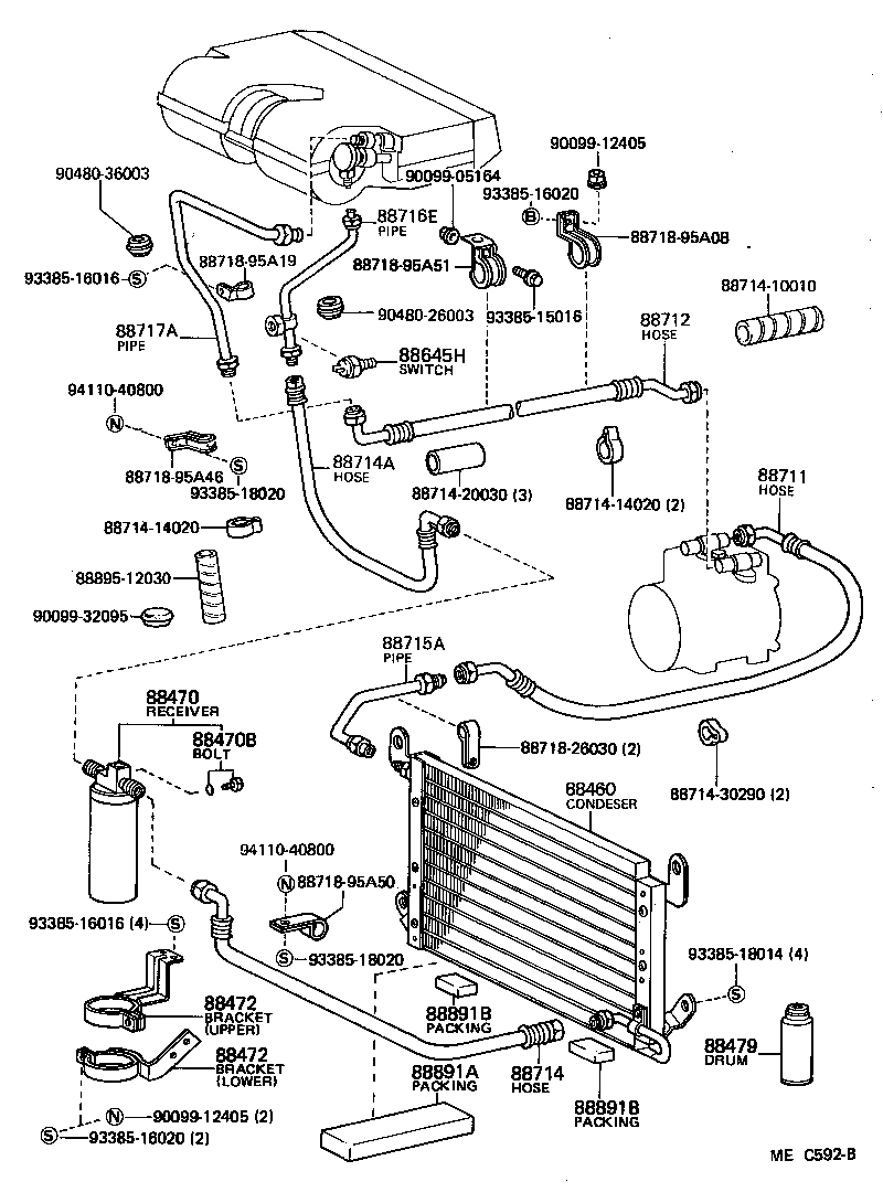  HIACE TRUCK |  HEATING AIR CONDITIONING COOLER PIPING