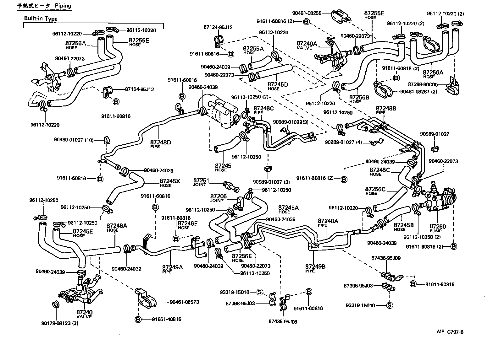  HIACE VAN WAGON |  HEATING AIR CONDITIONING WATER PIPING