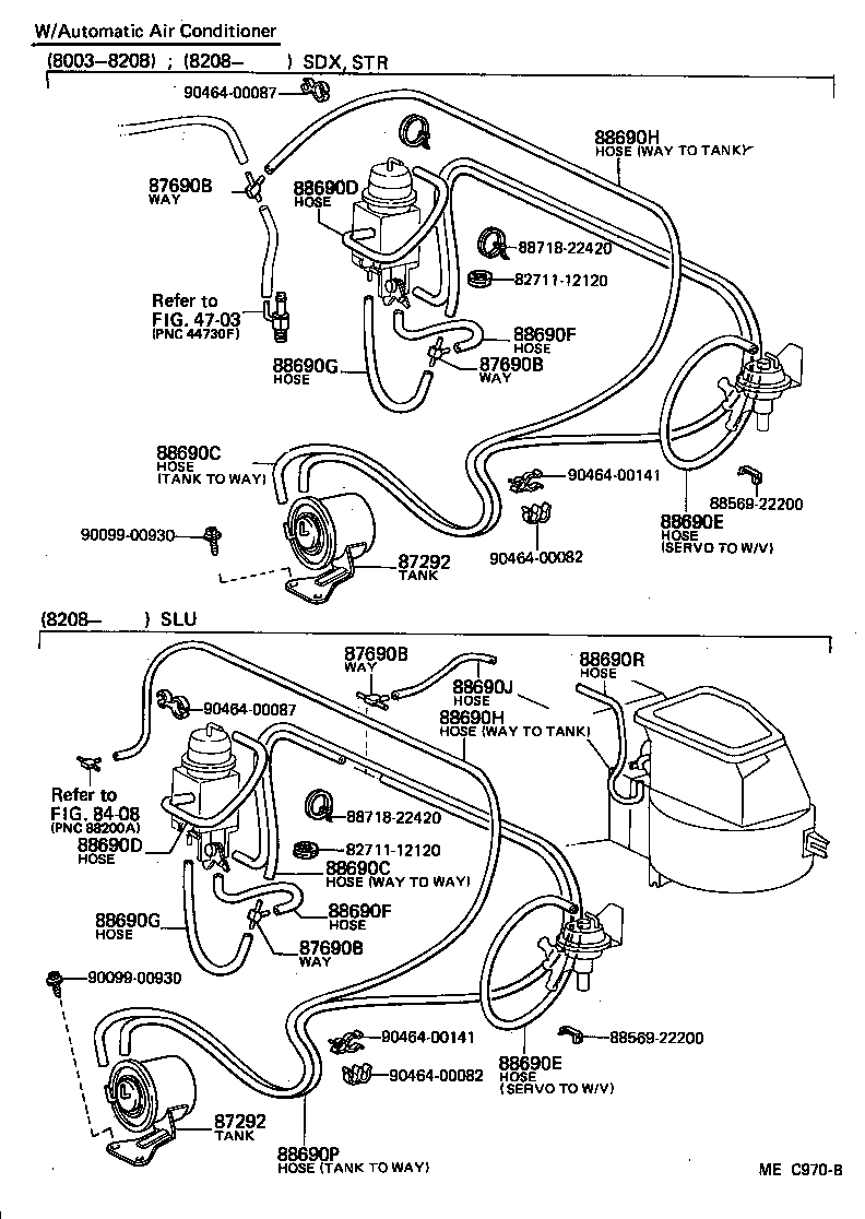  CRESTA |  HEATING AIR CONDITIONING VACUUM PIPING