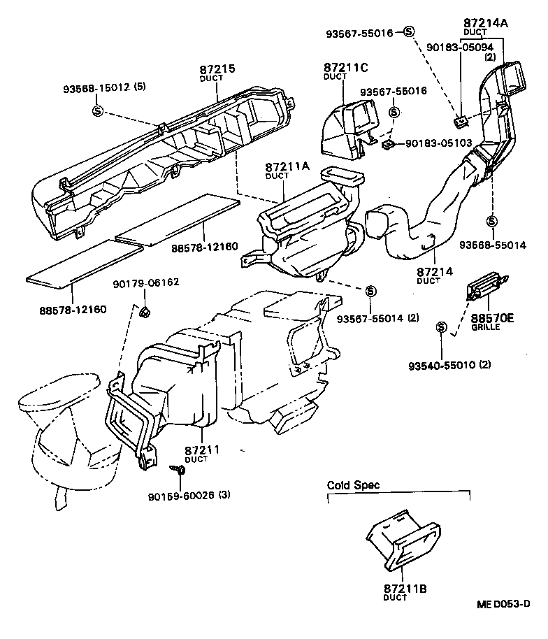 SPRINTER |  HEATING AIR CONDITIONING CONTROL AIR DUCT