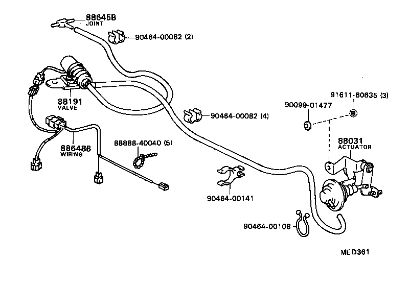  DYNA TOYOACE |  HEATING AIR CONDITIONING VACUUM PIPING