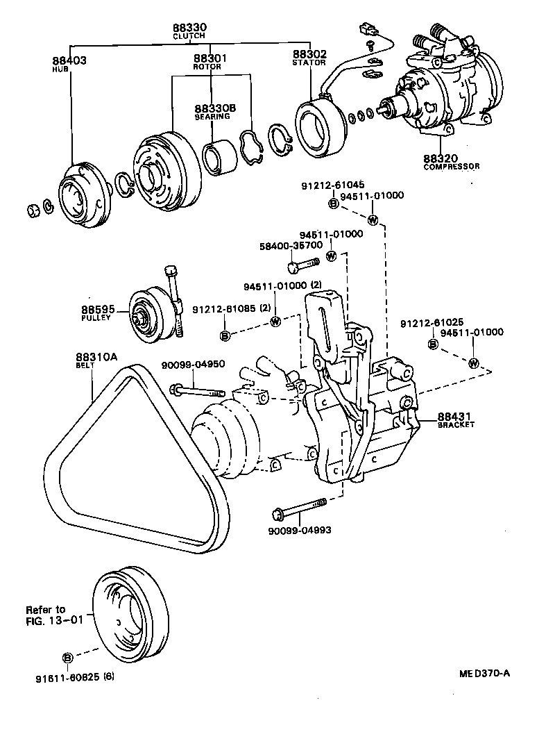  DYNA TOYOACE |  HEATING AIR CONDITIONING COMPRESSOR