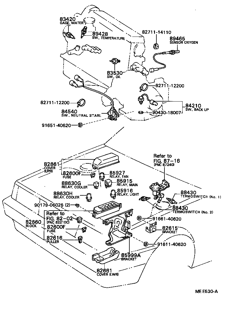  CAMRY VISTA |  SWITCH RELAY COMPUTER