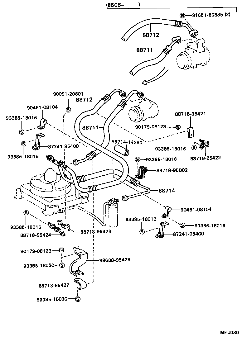  DYNA TOYOACE |  HEATING AIR CONDITIONING COOLER PIPING