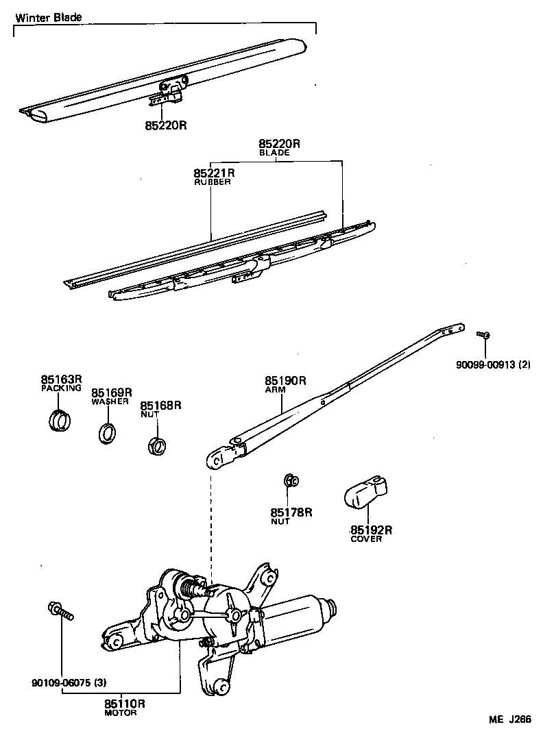  HIACE VAN WAGON |  REAR WIPER