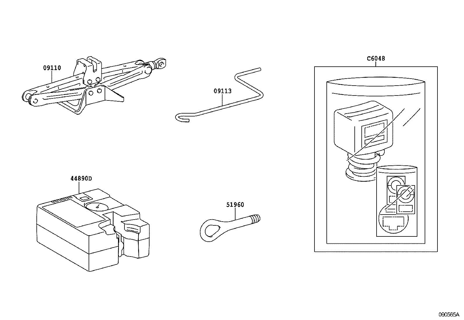  SCION IQ |  STANDARD TOOL