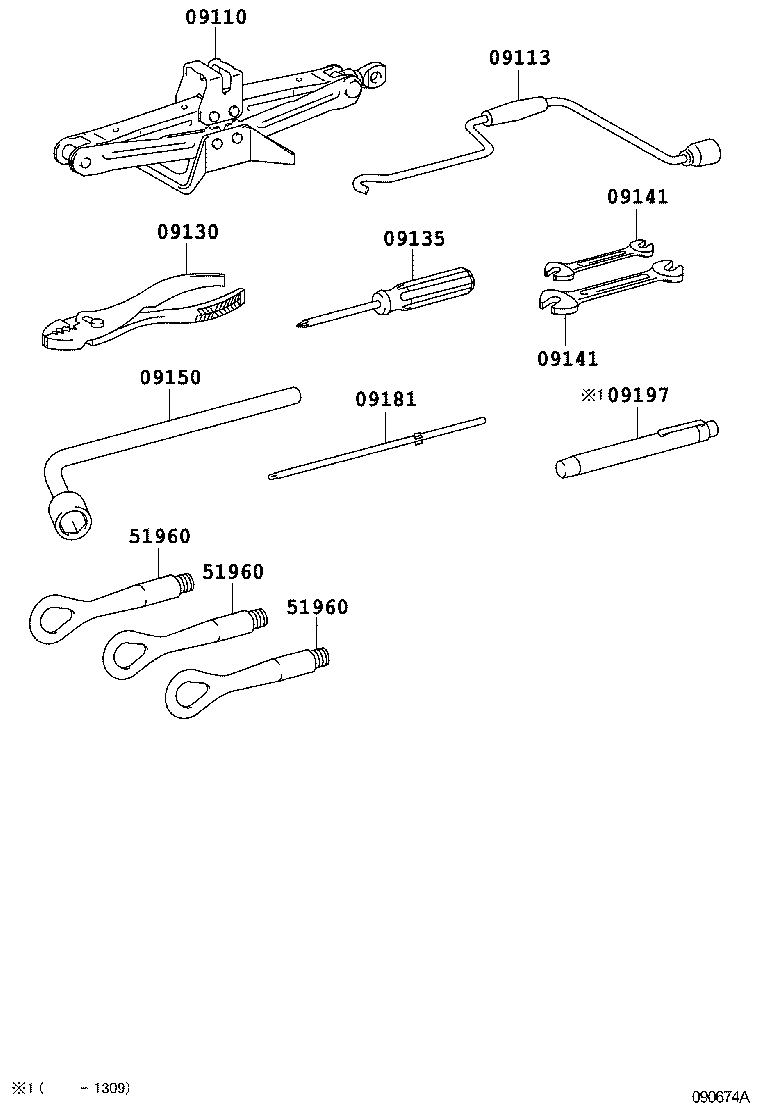  LS460 460L |  STANDARD TOOL