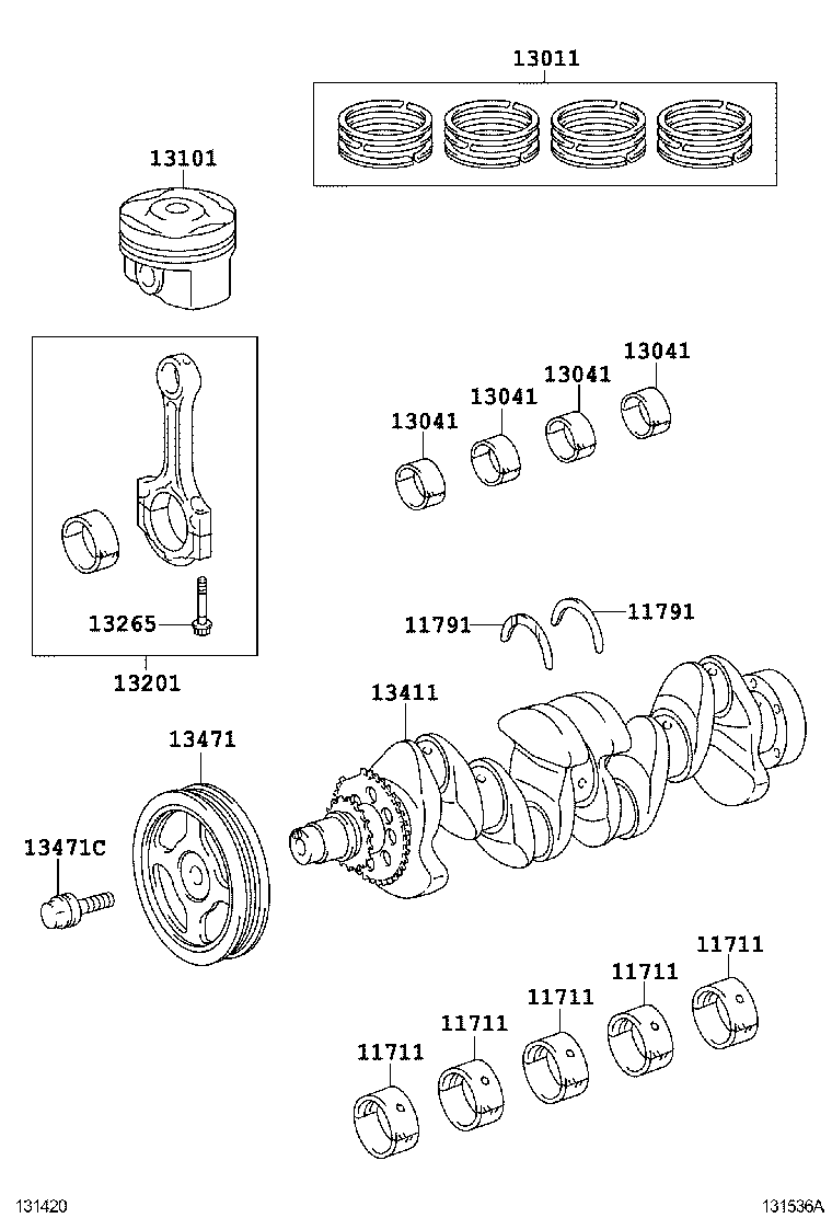  SCION IQ |  CRANKSHAFT PISTON