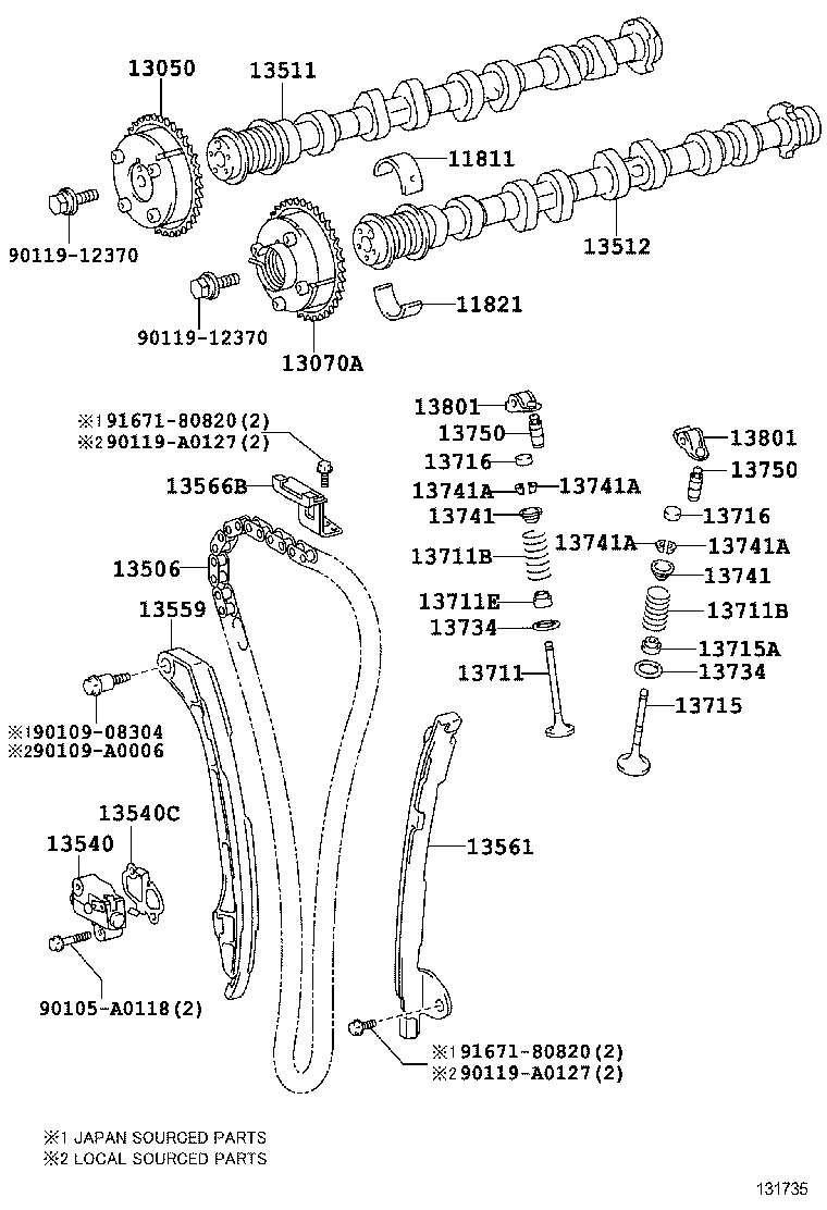  CAMRY |  CAMSHAFT VALVE